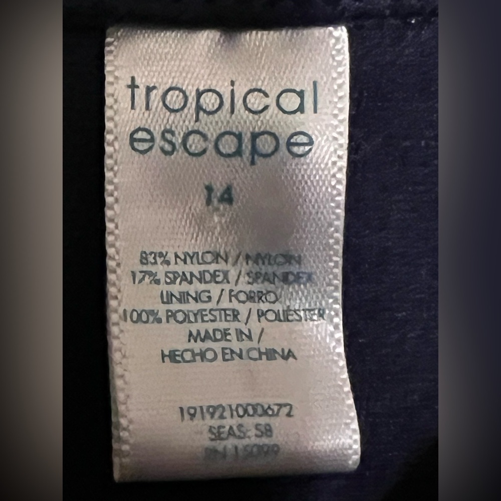 Tropical Escape Blue Swim Top - Picture 3 of 3